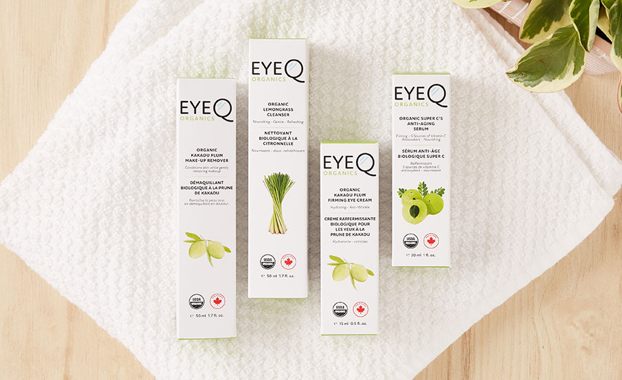Eye Q organic lemongrass cleanser and organic kakadu plum make-up remover